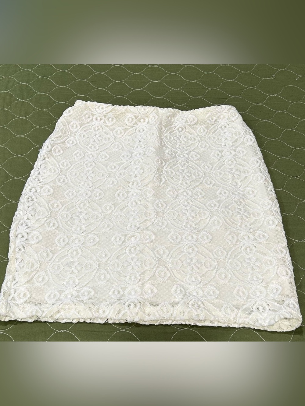 Charlotte Russe White Lace Mini Skirt